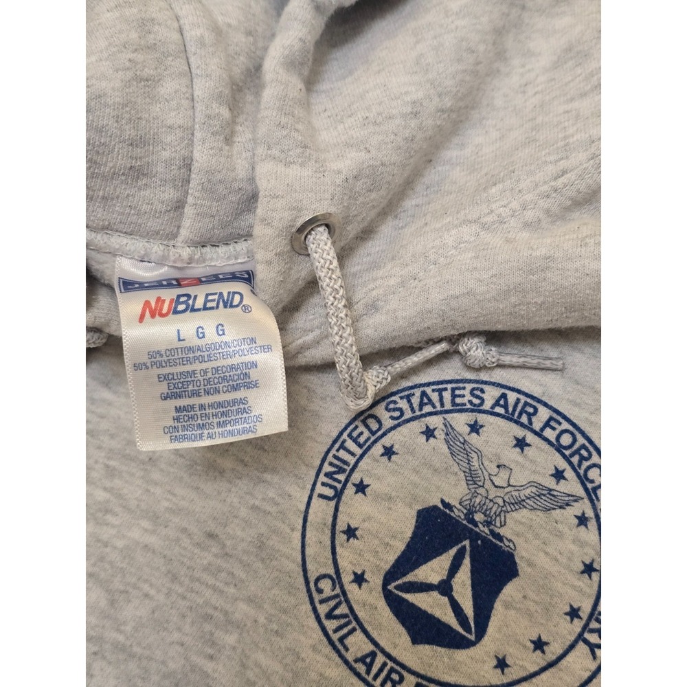 Vintage Civil Air Patrol United States Air Force Hoodie Adult Large Gray - Picture 3 of 8